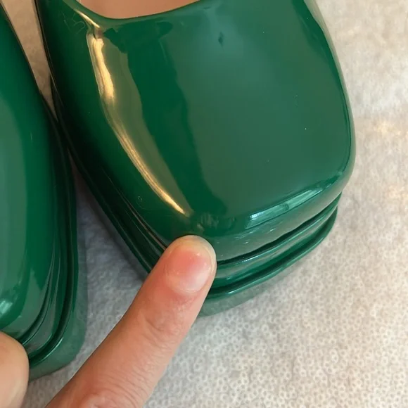 70s disco vintage style 6 inch Green Platform Heels - see measurements f… - Picture 15 of 17